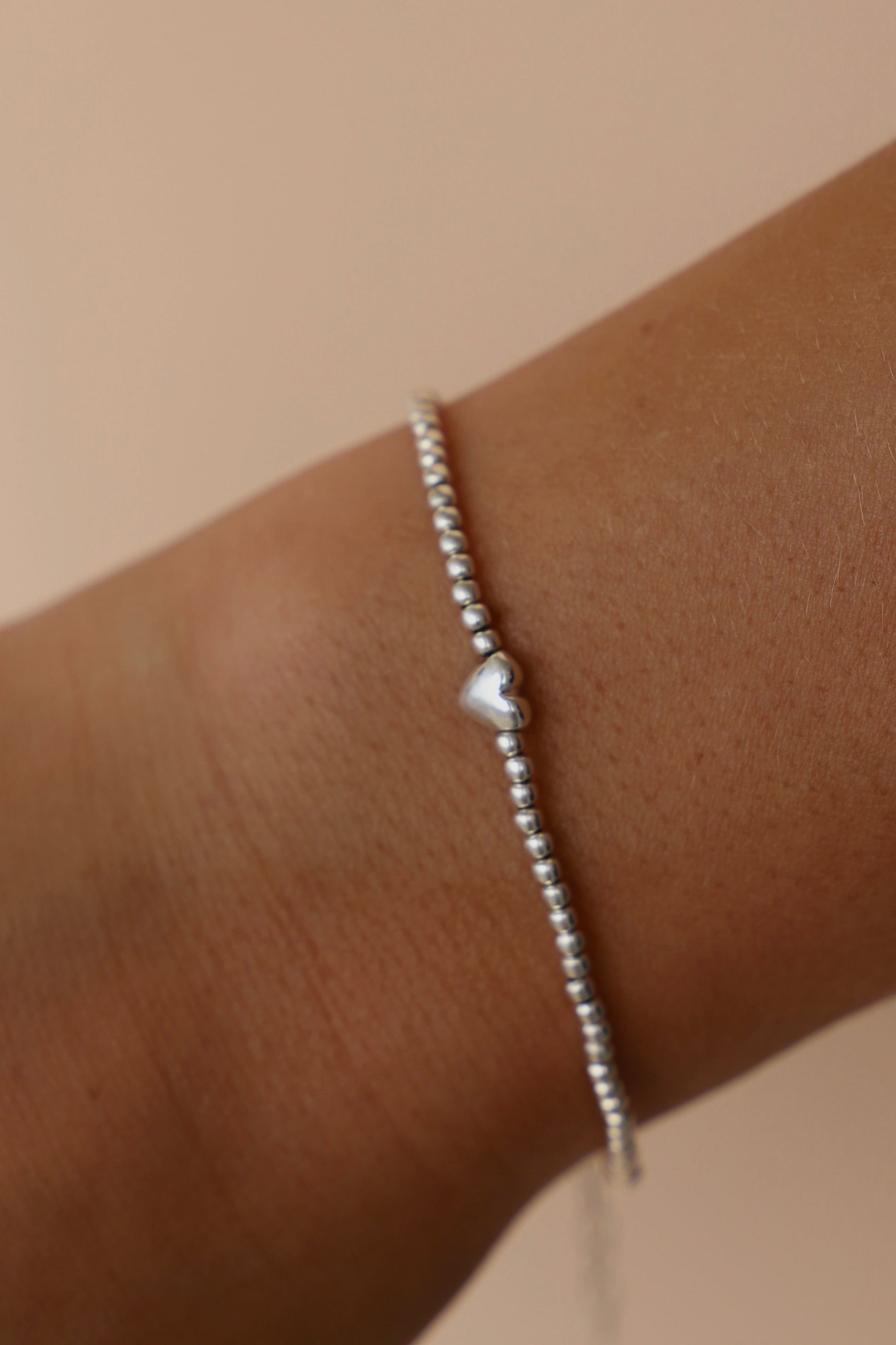 BEADED HEART BRACELET