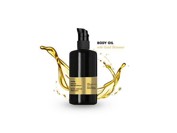 Body Oil with Gold Shimmer