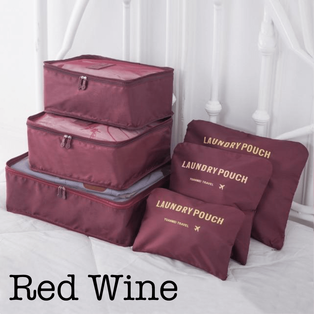 6 Piece Travel Organizer.