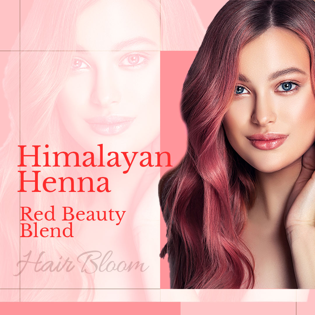 Hair Bloom Natural Red Hair Color- Henna w/ Mixed Himalayan Herbs Hair Color Powder- 12 Individual Sachets (10 gm each)- Reusable Brush & Tray Included